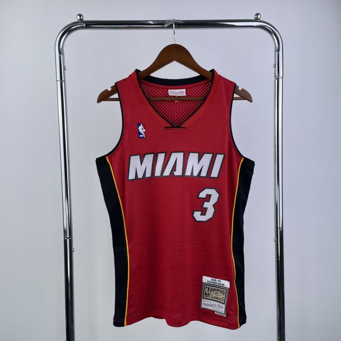 Miami Heat NBA Shirt 2023 season red WADE 3