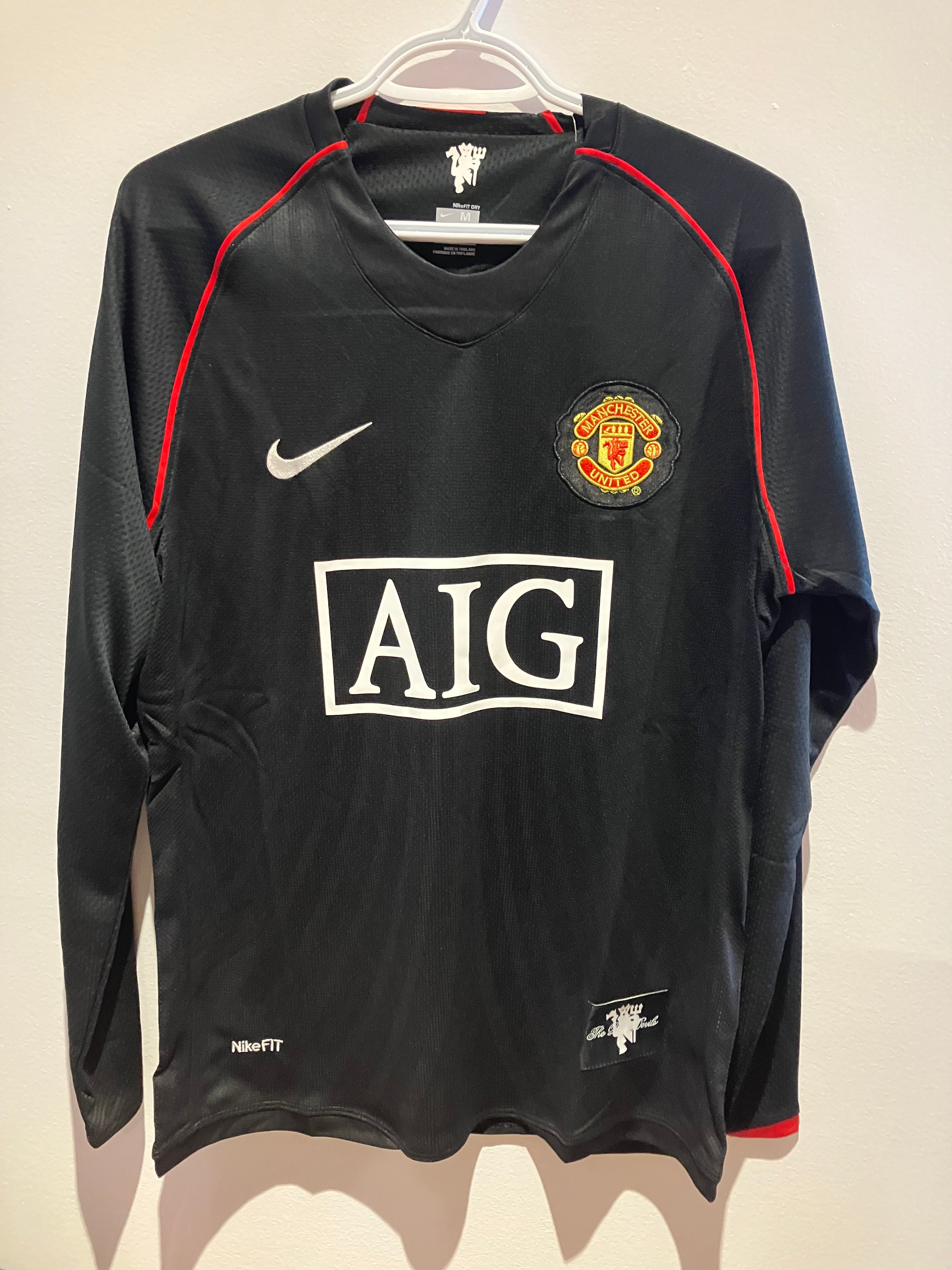 Manchester United 2007/2008 away retro shirt long sleeve