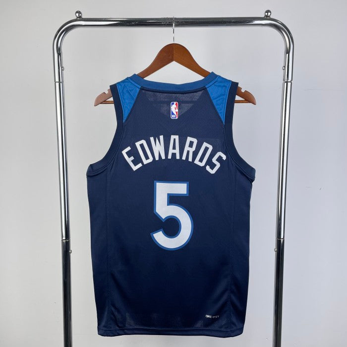 Minnesota Timberwolves NBA shirt 2023 season away Blue EDWARDS 5