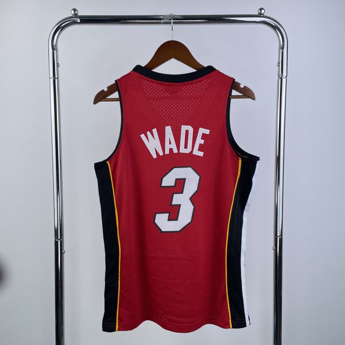 Miami Heat NBA Shirt 2023 season red WADE 3