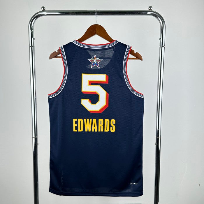 ALL-Star 2025 NBA Shirt Navy blue EDWARDS 5